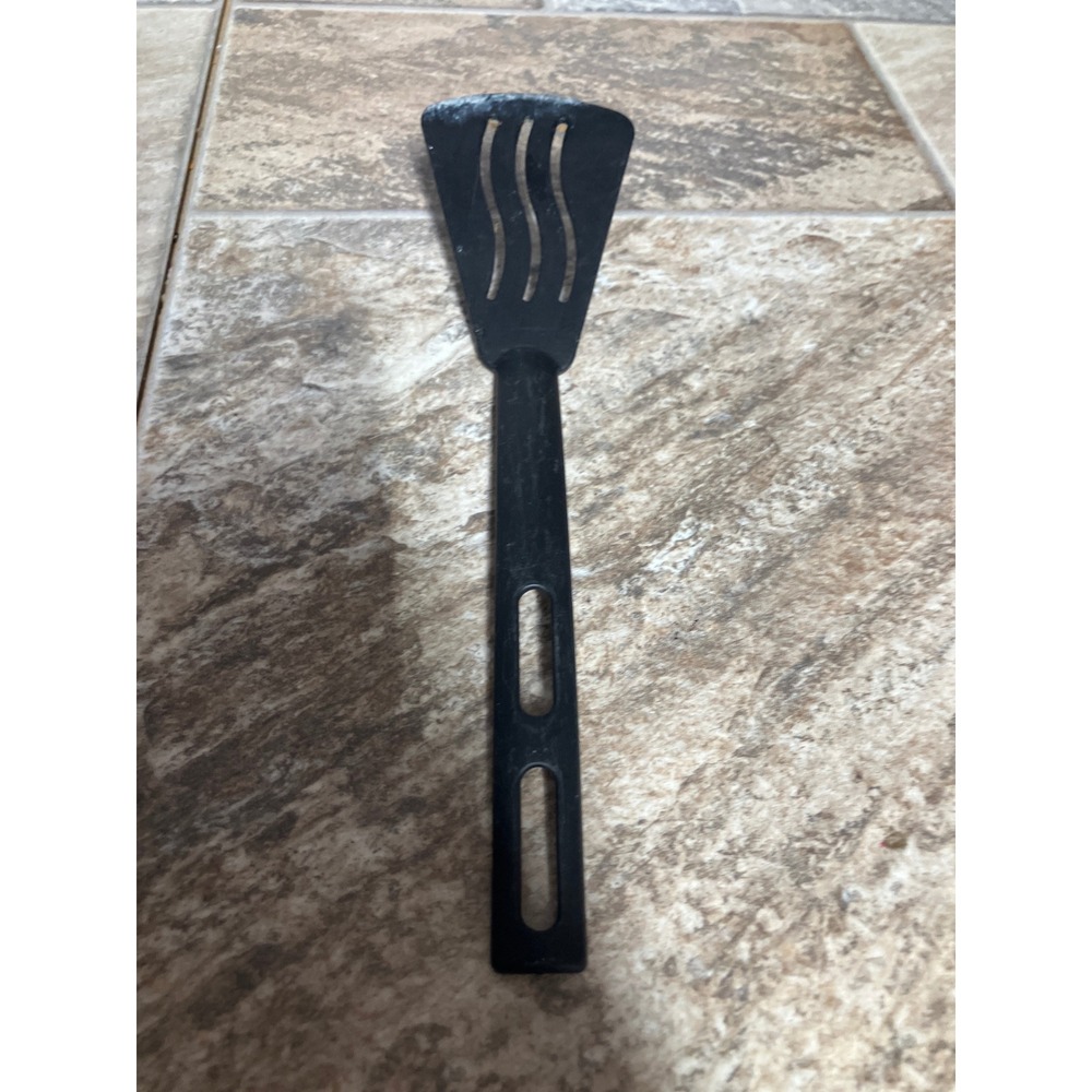 IKEA Black Nylon Slotted Turner Spatula 17535 Made in Sweden Heat Resistant 11in